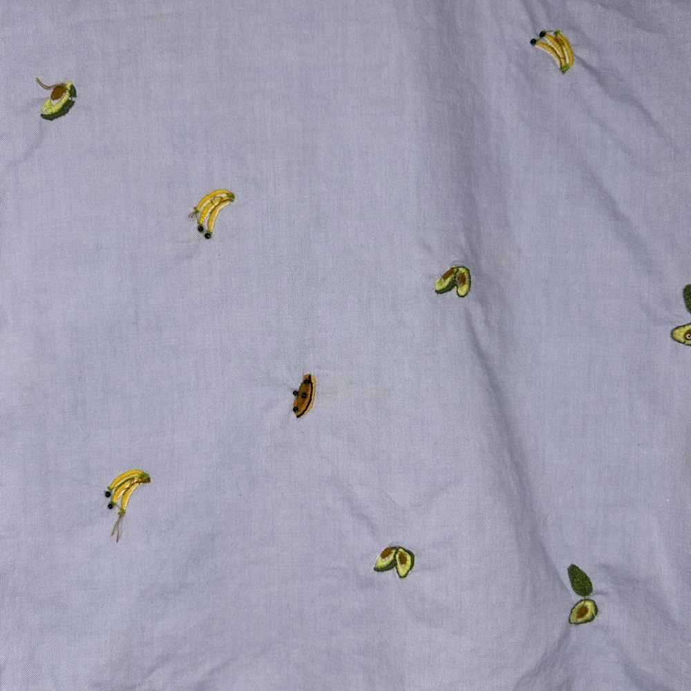 Zara Basic Collection Cotton Embroidered Banana A… - image 5